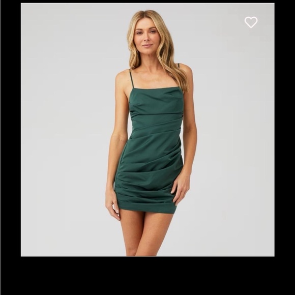 Amanda Uprichard Forest Green Mini Dress - Picture 1 of 5